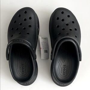 CROCS Women’s Black Bae Platform Clogs Size 9